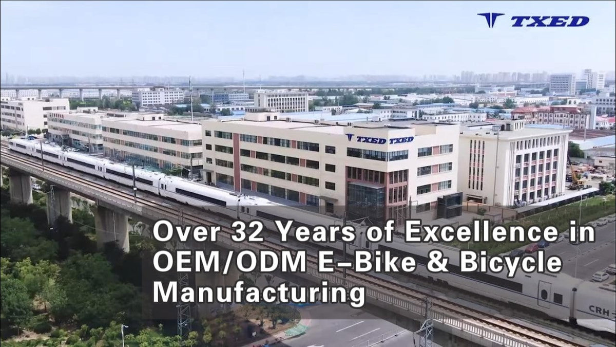 Aerial view of a TXED bicycle manufacturing facility