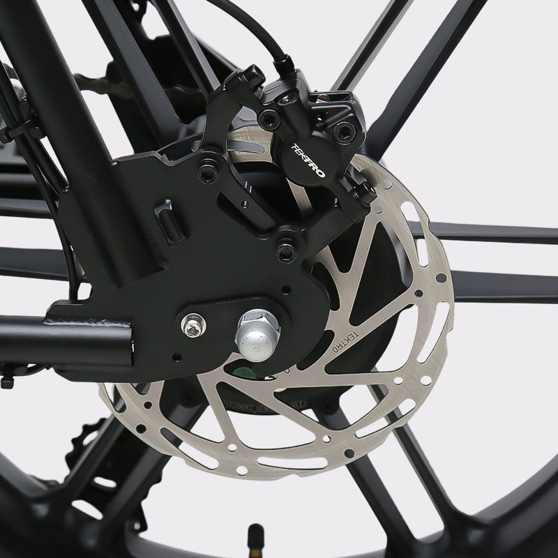 Front disc brake and caliper on the TXED Maverick.