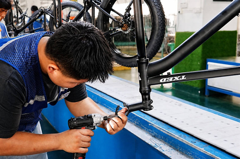 Component fitting on our assembly line.