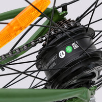 Green TXED Trail electric bike - rear hub motor