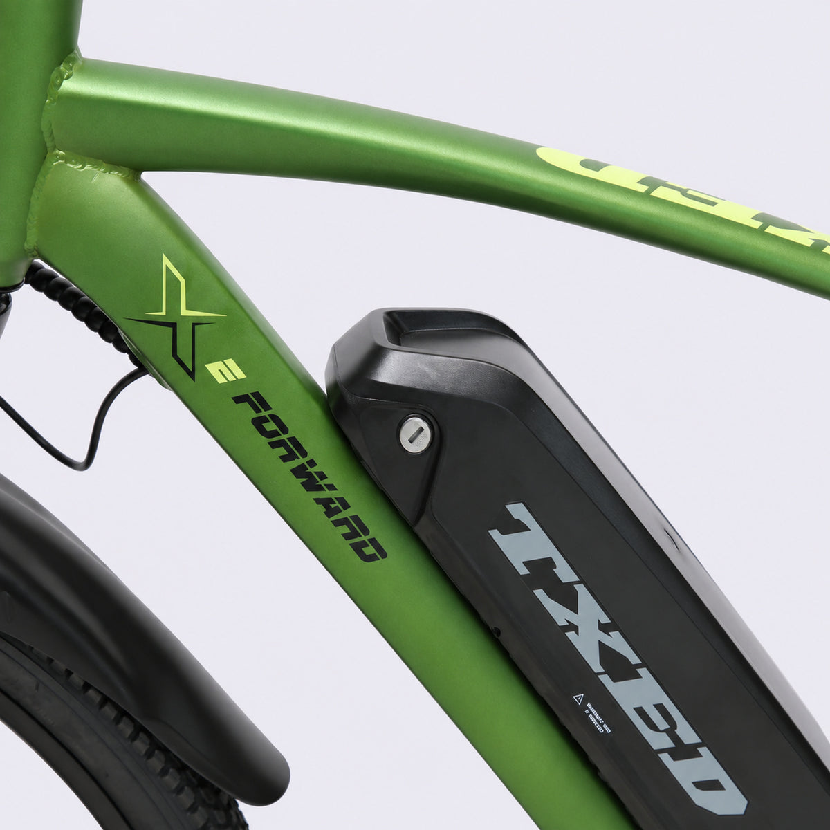 Green TXED Trail electric bike - frame-mounted battery