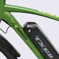 Green TXED Trail electric bike - frame-mounted battery