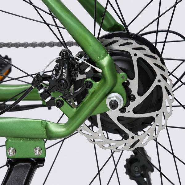 Green TXED Trail electric bike - disc brake