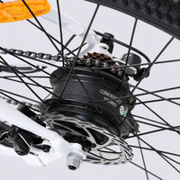 White TXED Trail electric bike - rear hub motor