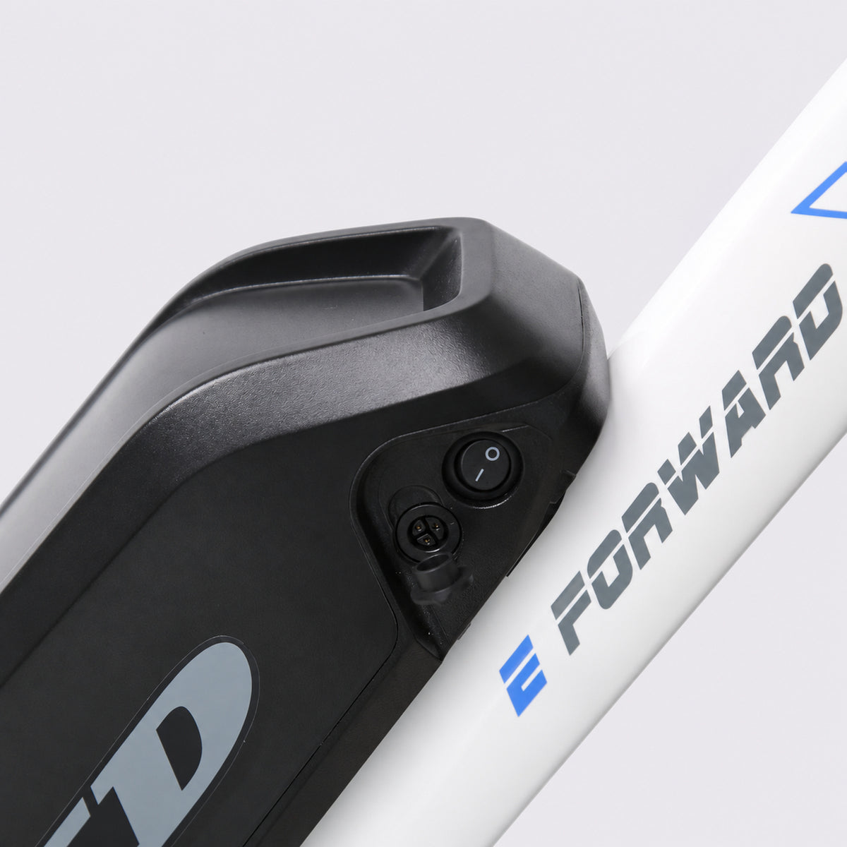 White TXED Trail electric bike - frame-mounted battery